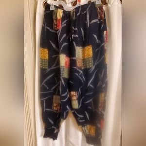 NWOT COOFANDY Men Hippie Harem Pants Baggy cotton Bohol Drop Crotch Trouser